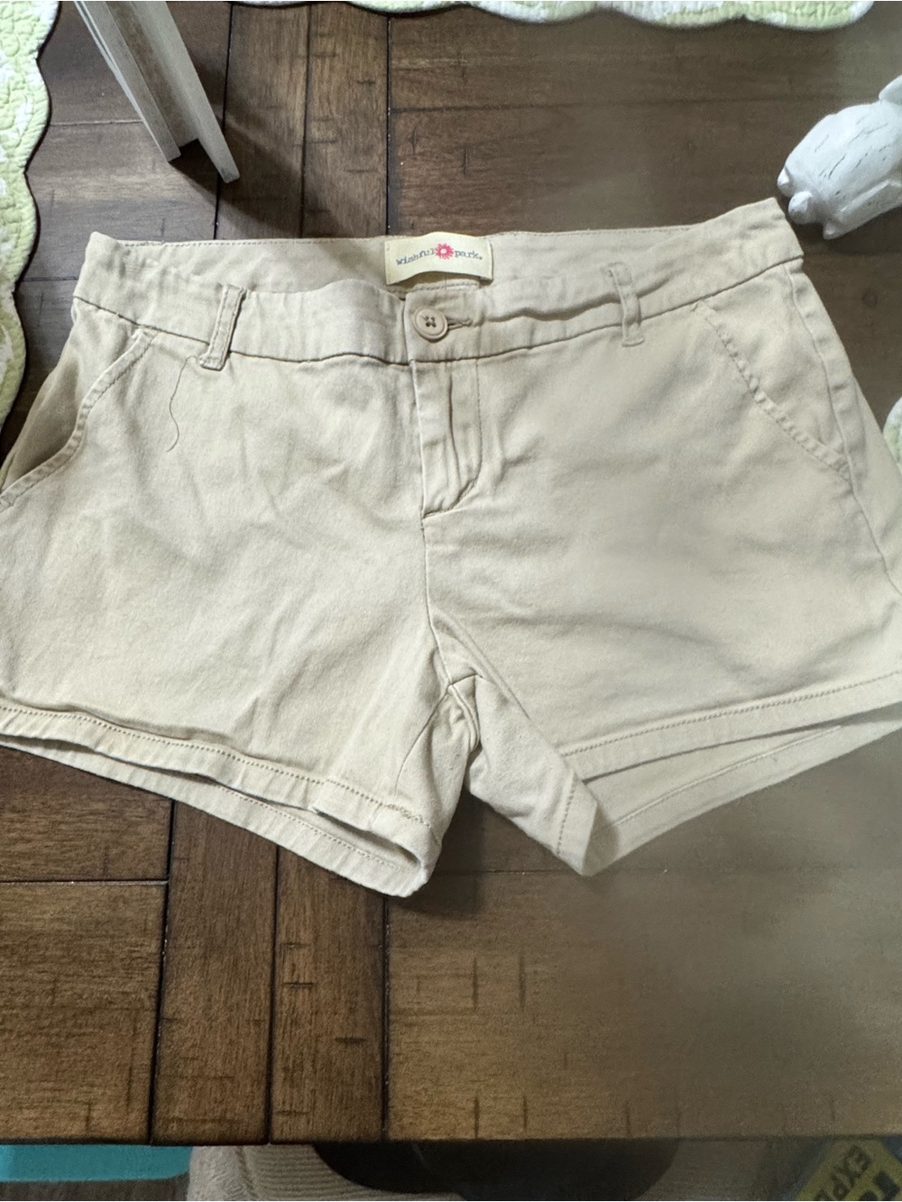 Wishful Park Cream Women's Denim Shorts